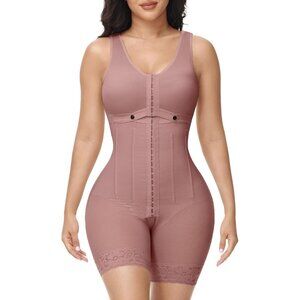Women's Shapewear Postpartum Rosybrown Garment Tummy Control Surgery Body Shaper